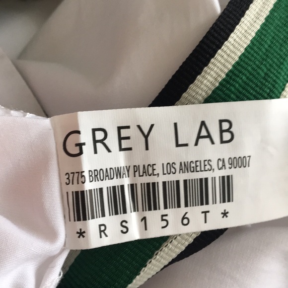 “SOLD” GREY LAB NWT -M- Fun Snap up White Top With 4 Ties - Picture 8 of 9